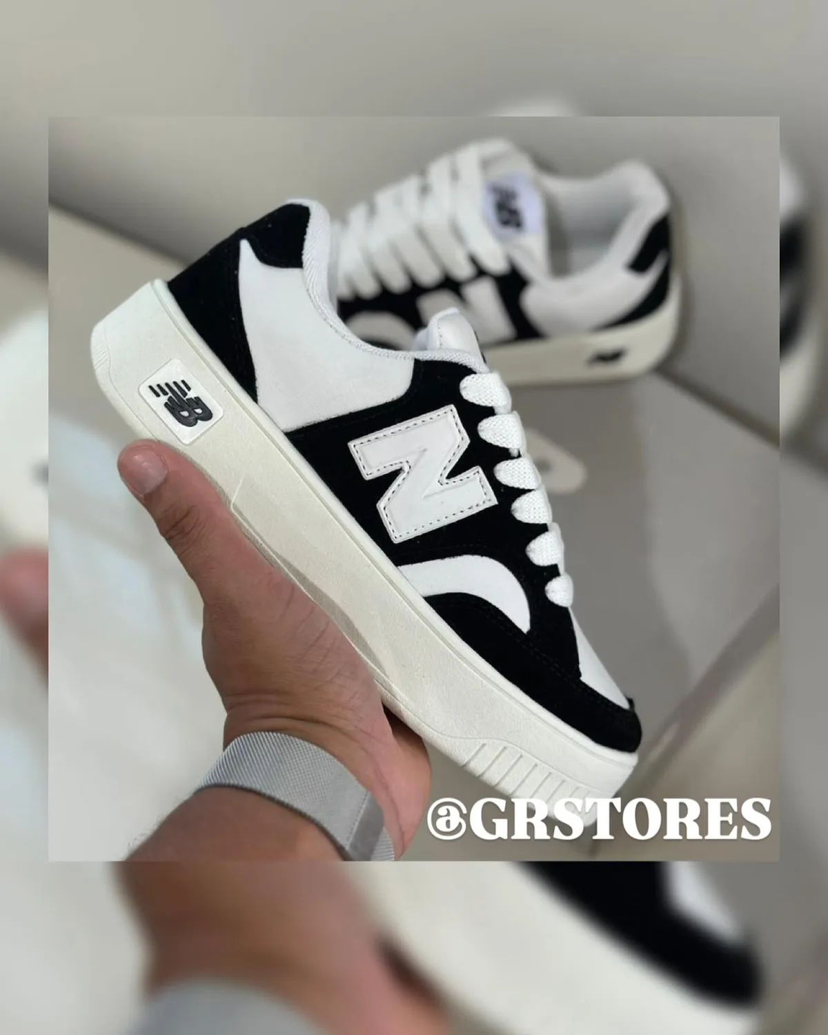 New Balance 480 branco e preto